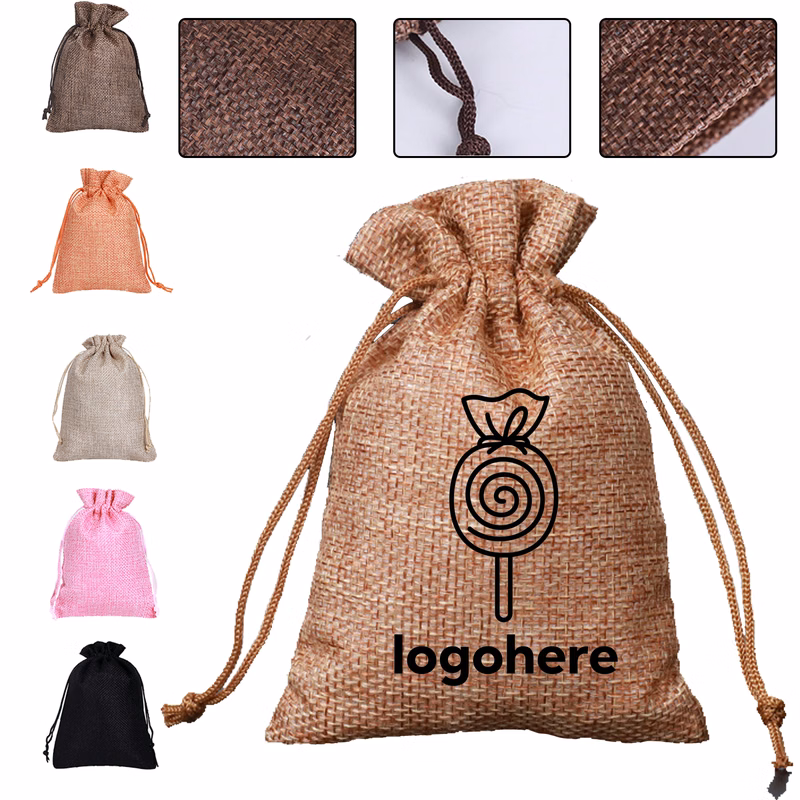 Reusable Linen Style Gift Pouche