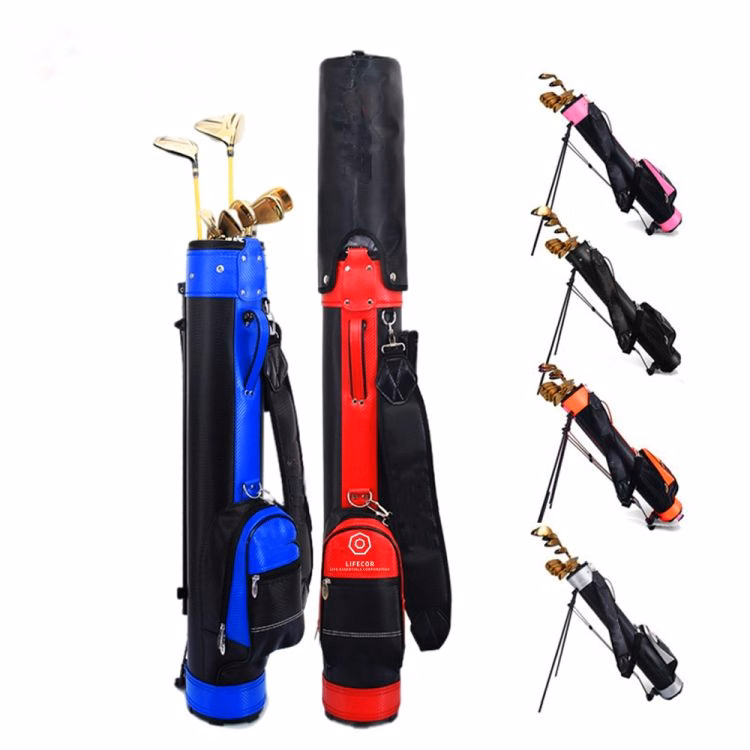 PU Sunday Golf Bag with Strap and Stand