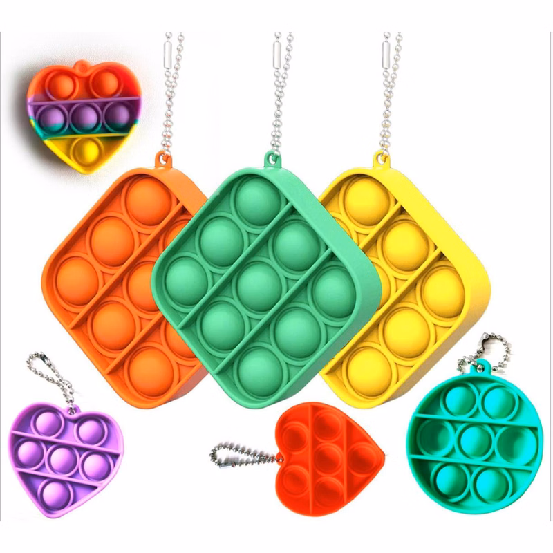 Push Bubble Sensory Fidget Toys Keychains