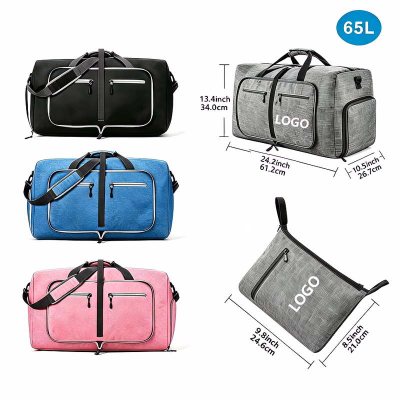 Foldable Gym & Travel Bag with Separate Shoe Pocket