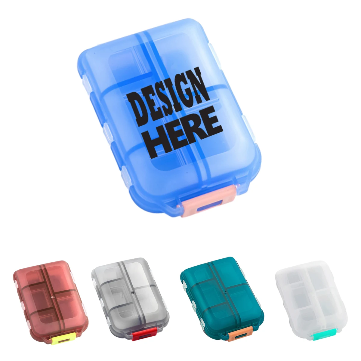Double Layer Portable Pill Organizer Box 1