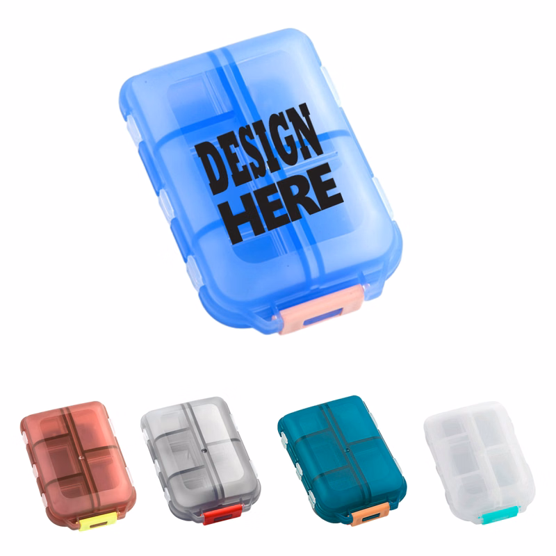 Double Layer Portable Pill Organizer Box