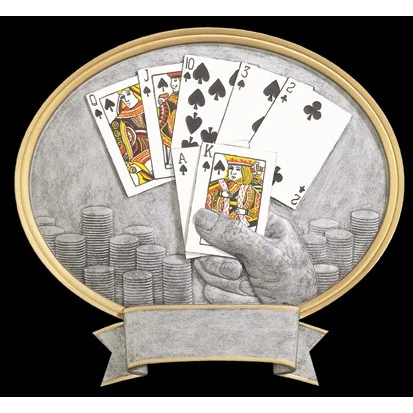 8" Texas Hold'em Legend Plate 1