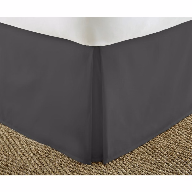 Premium Bed Skirts - Black Cali King Pleated