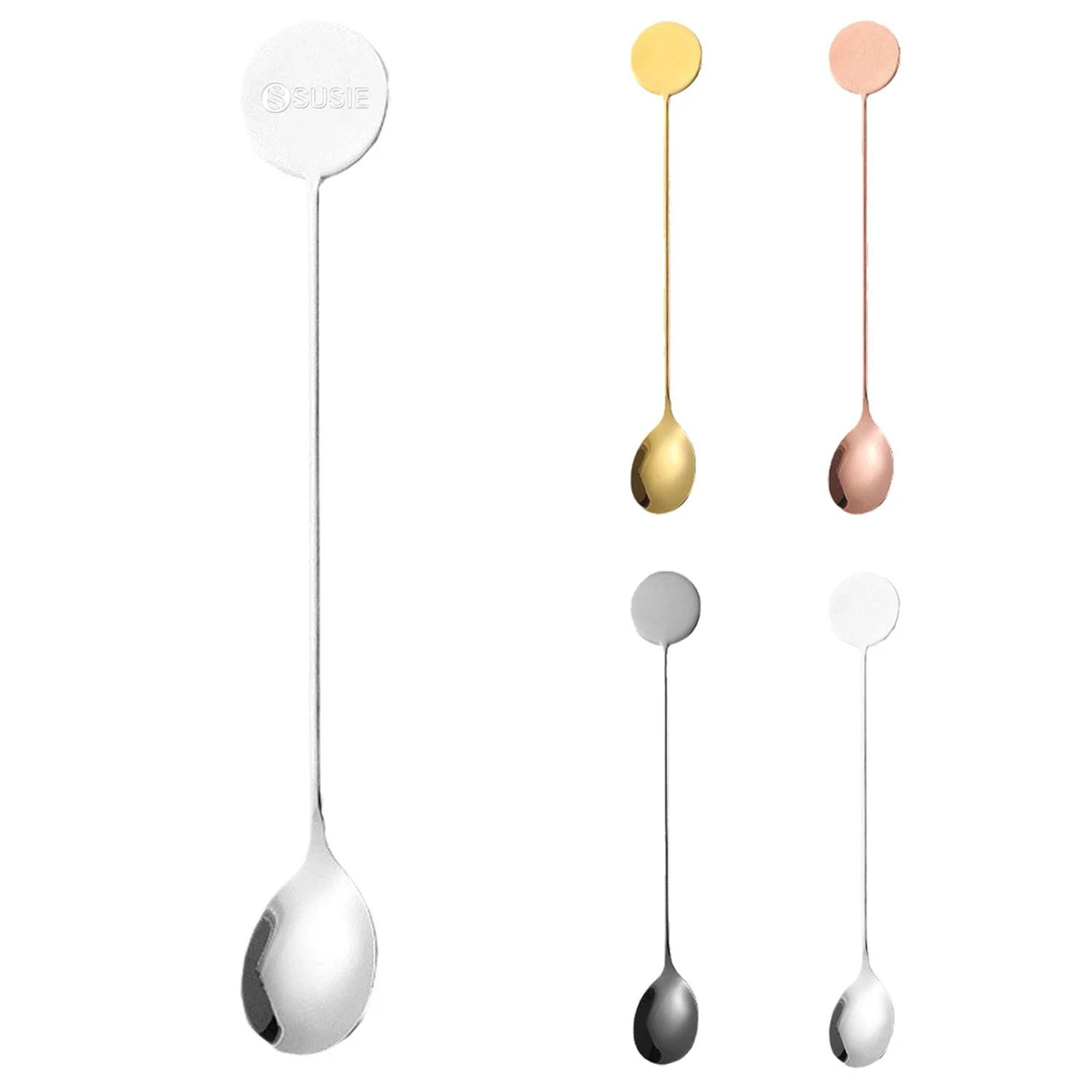 Stainless Steel Polished Long Handle Coffee Stirring Spoon 1