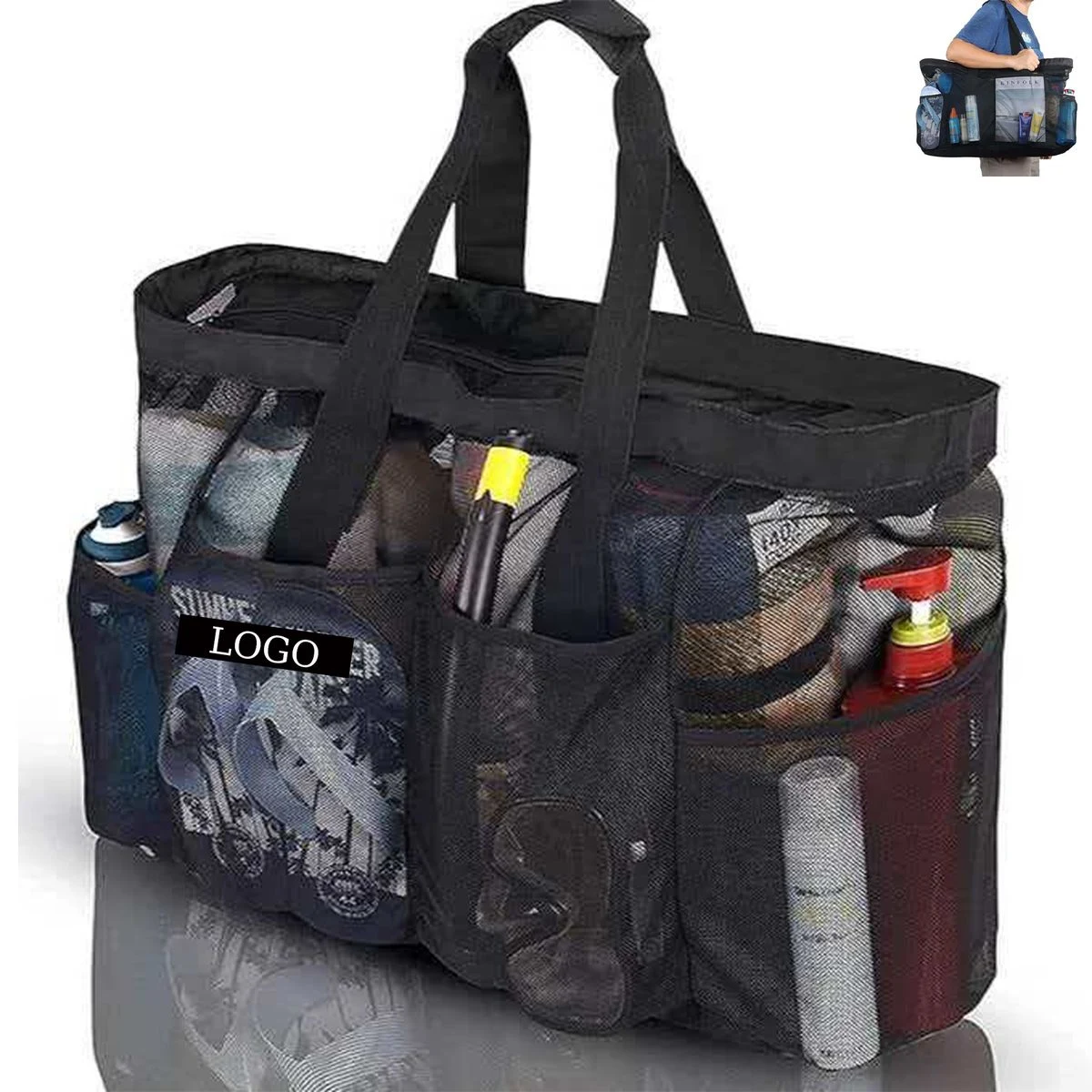 Huge Mesh Beach Tote Bag 1