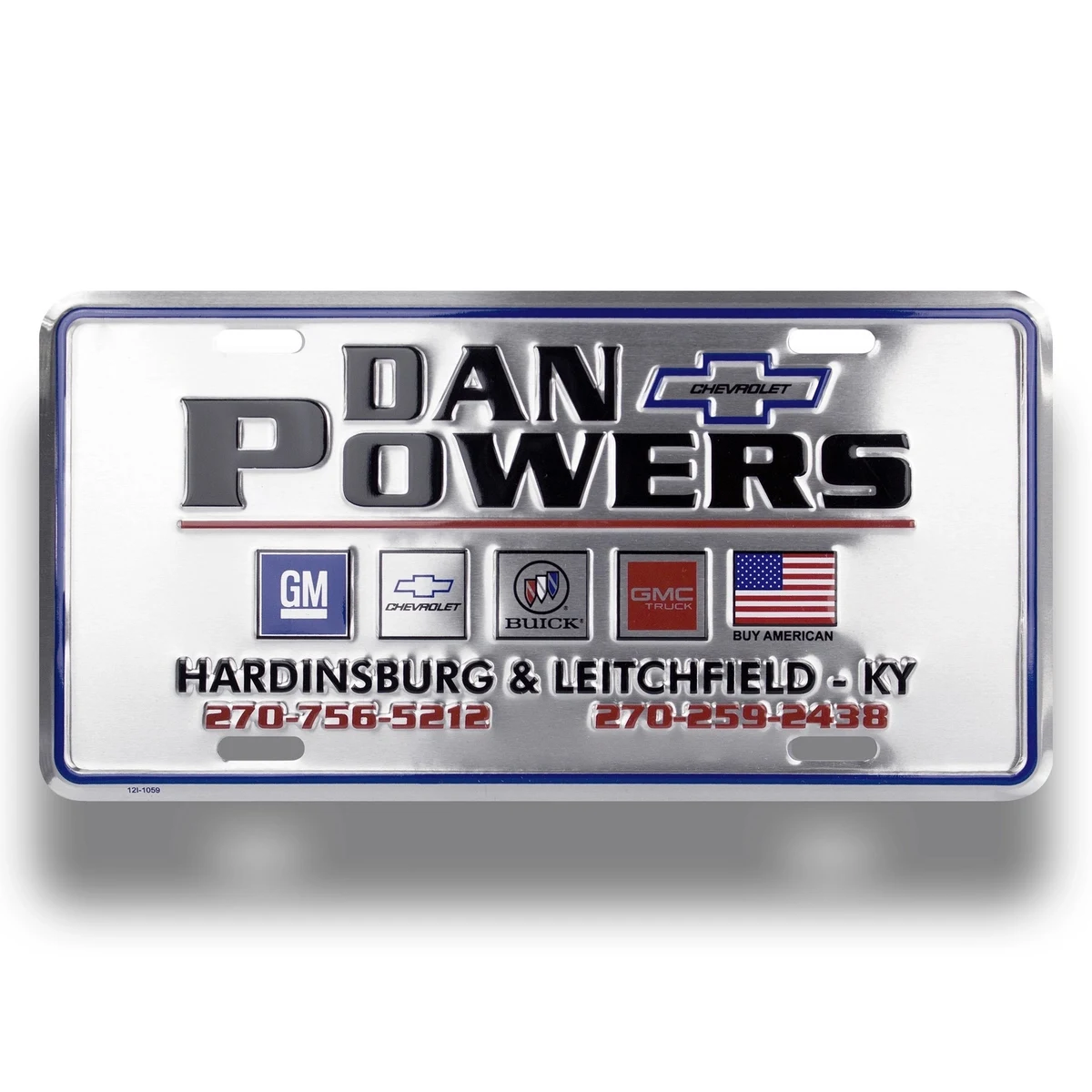 Custom Embossed Metal Auto License Plate (6"x12") 1
