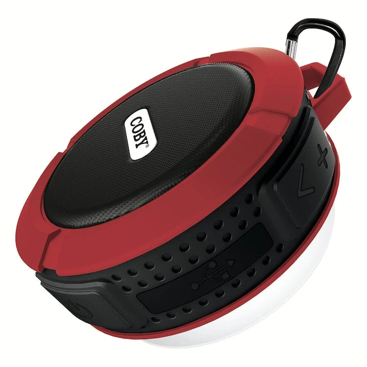 Splashproof Bluetooth Speakers - Portable Red Suction Cup 1