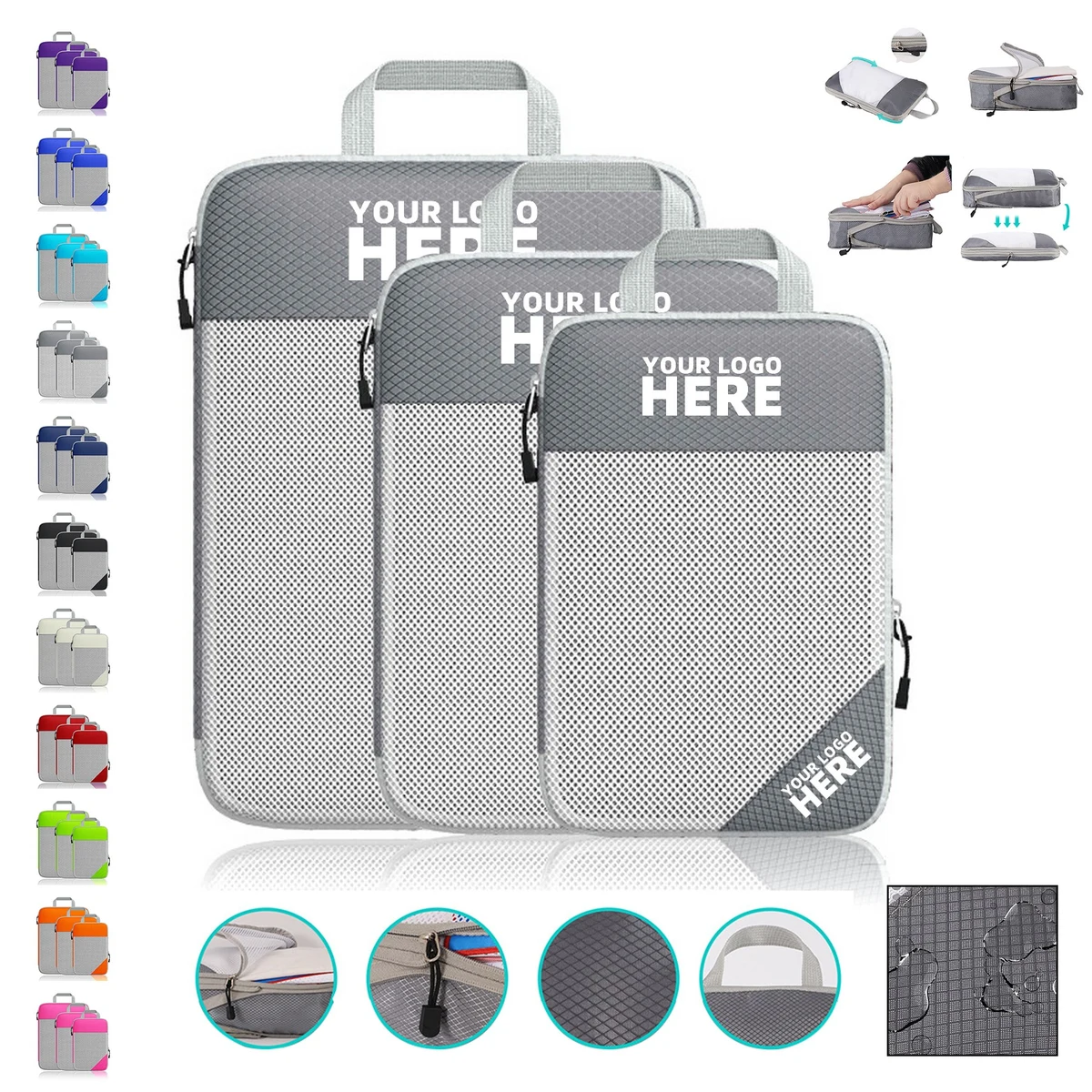 3 Pack Compression Packing Cube 1