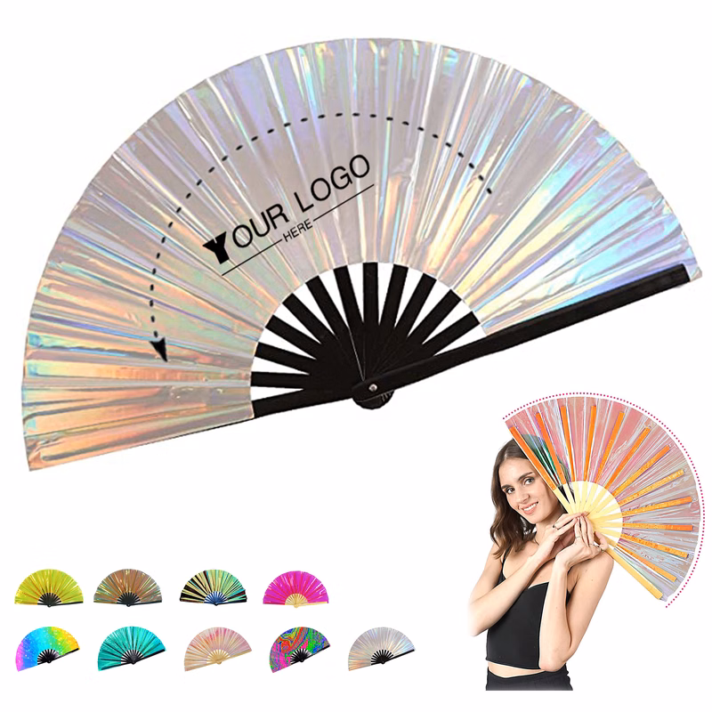 Iridescent Folding Hand Fan