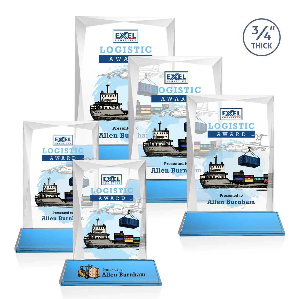 Messina VividPrint™ Award on Newhaven Base - Sky Blue 1