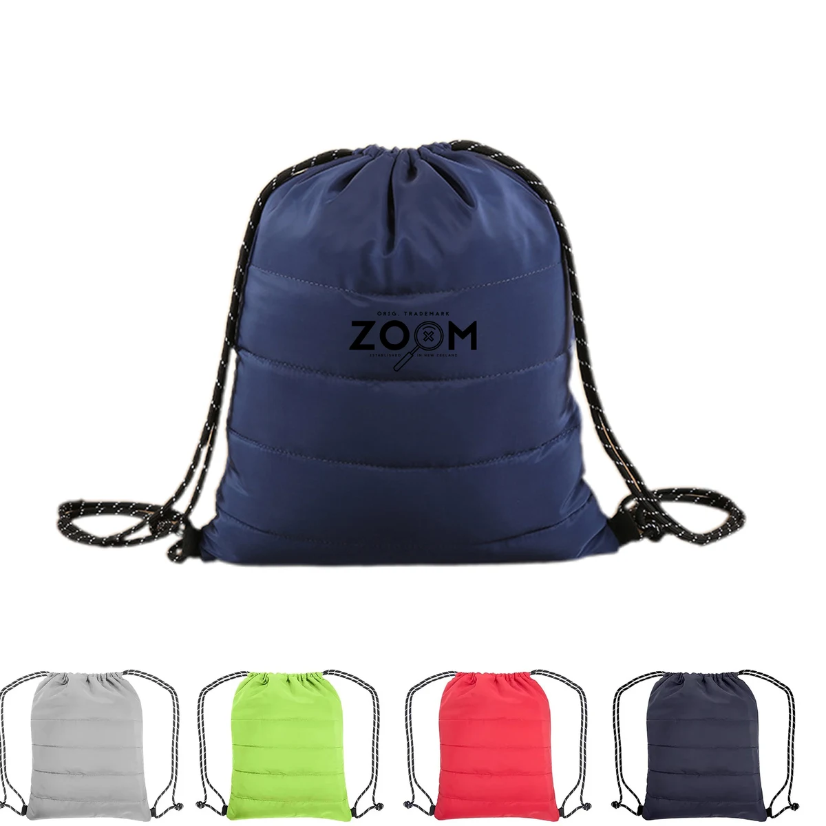 Puffy Quilted Drawstring Bag Backpack 1