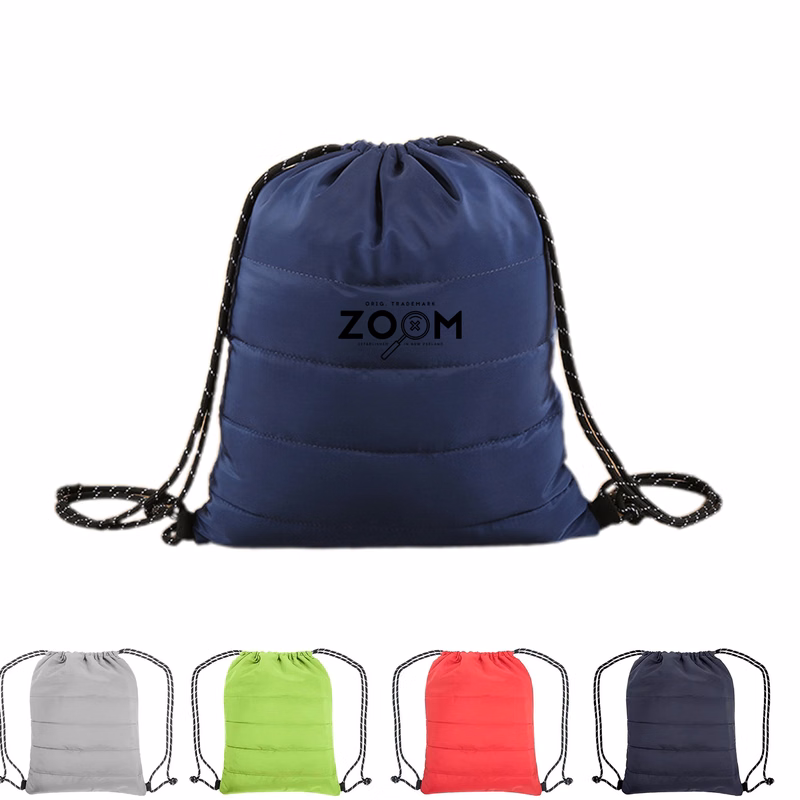 Puffy Quilted Drawstring Bag Backpack