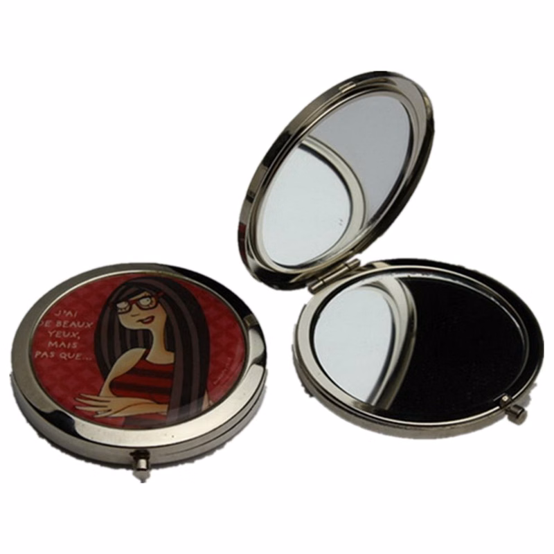Double Sided Circle Compact Mirror