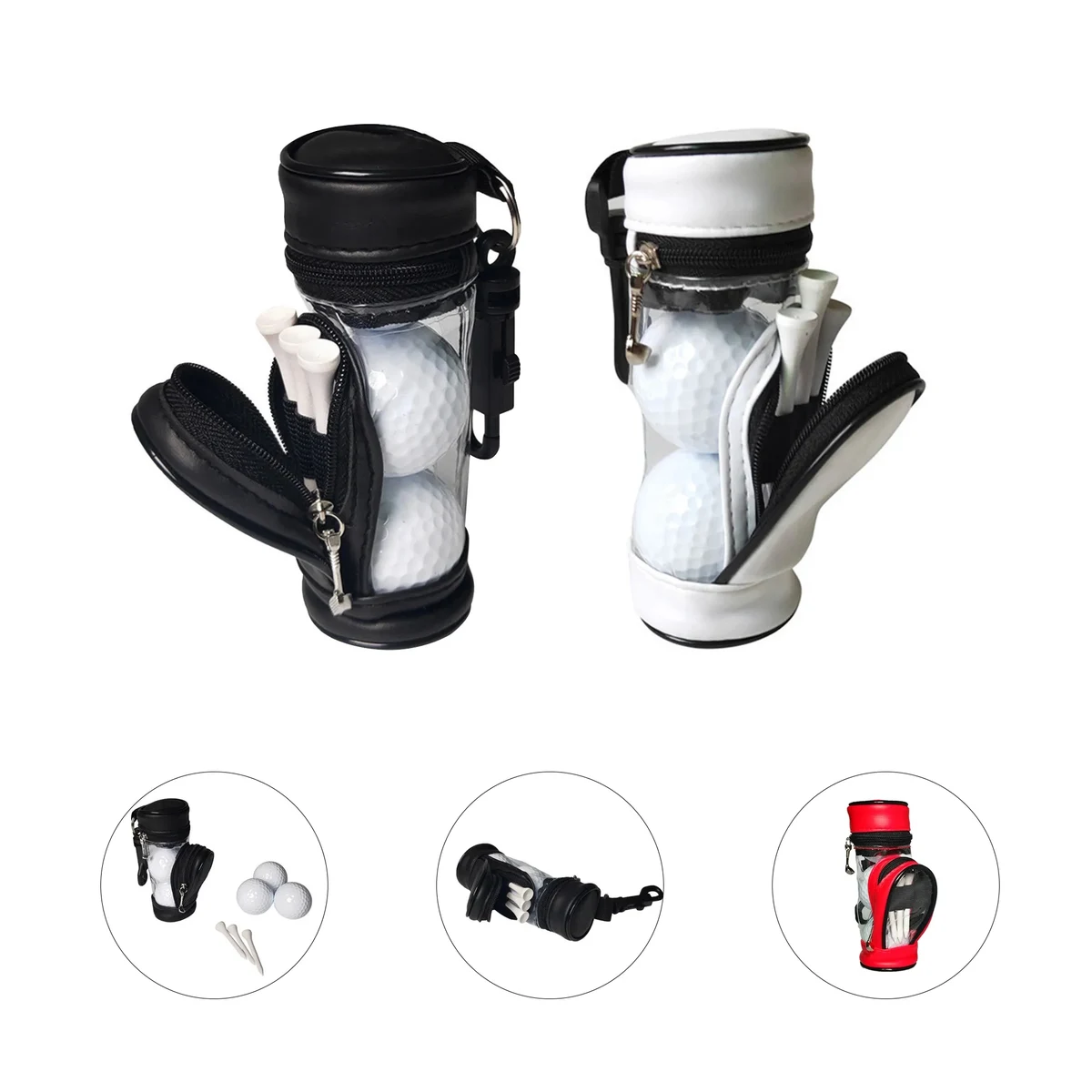 Golf Bag With Three Golf Balls And Tees 1