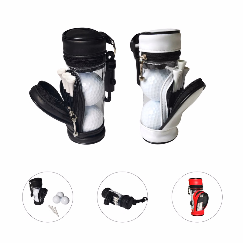 Golf Bag With Three Golf Balls And Tees