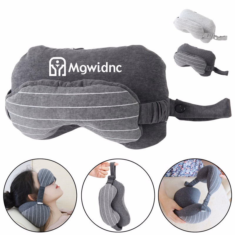U-Shaped Neck Pillow with Multifunctional Eye Mask