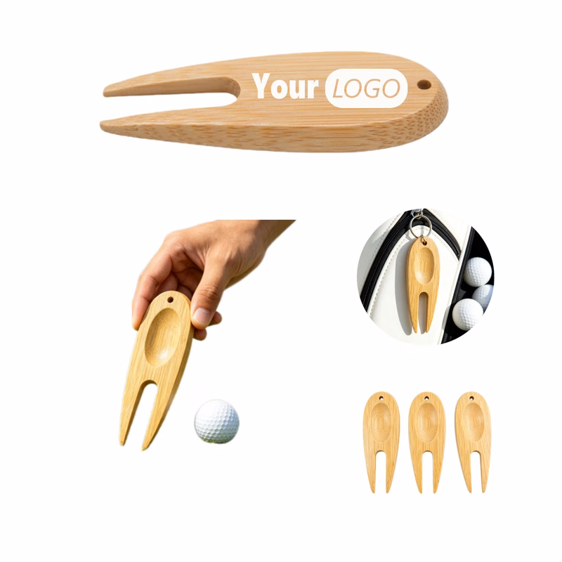 Wooden Golf Divot Repair Fork