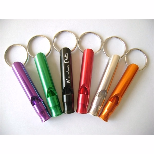 Aluminum Whistle With Keychain