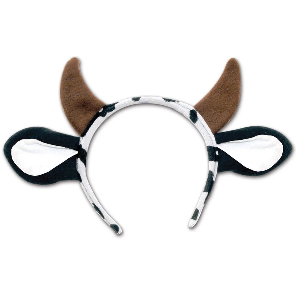 Cow Ear Headbands -Black and White 1