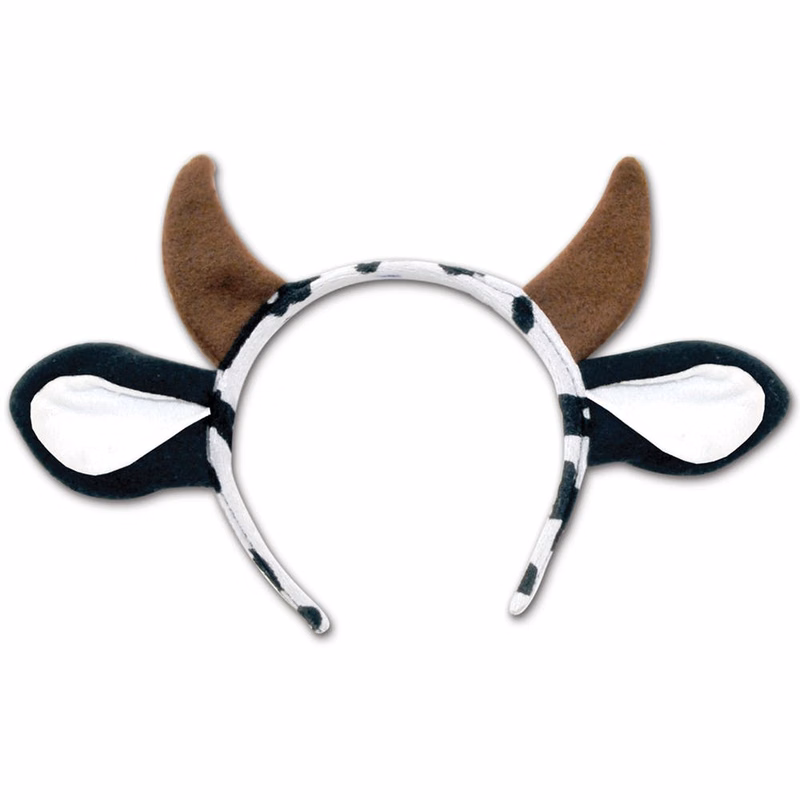 Cow Ear Headbands -Black and White