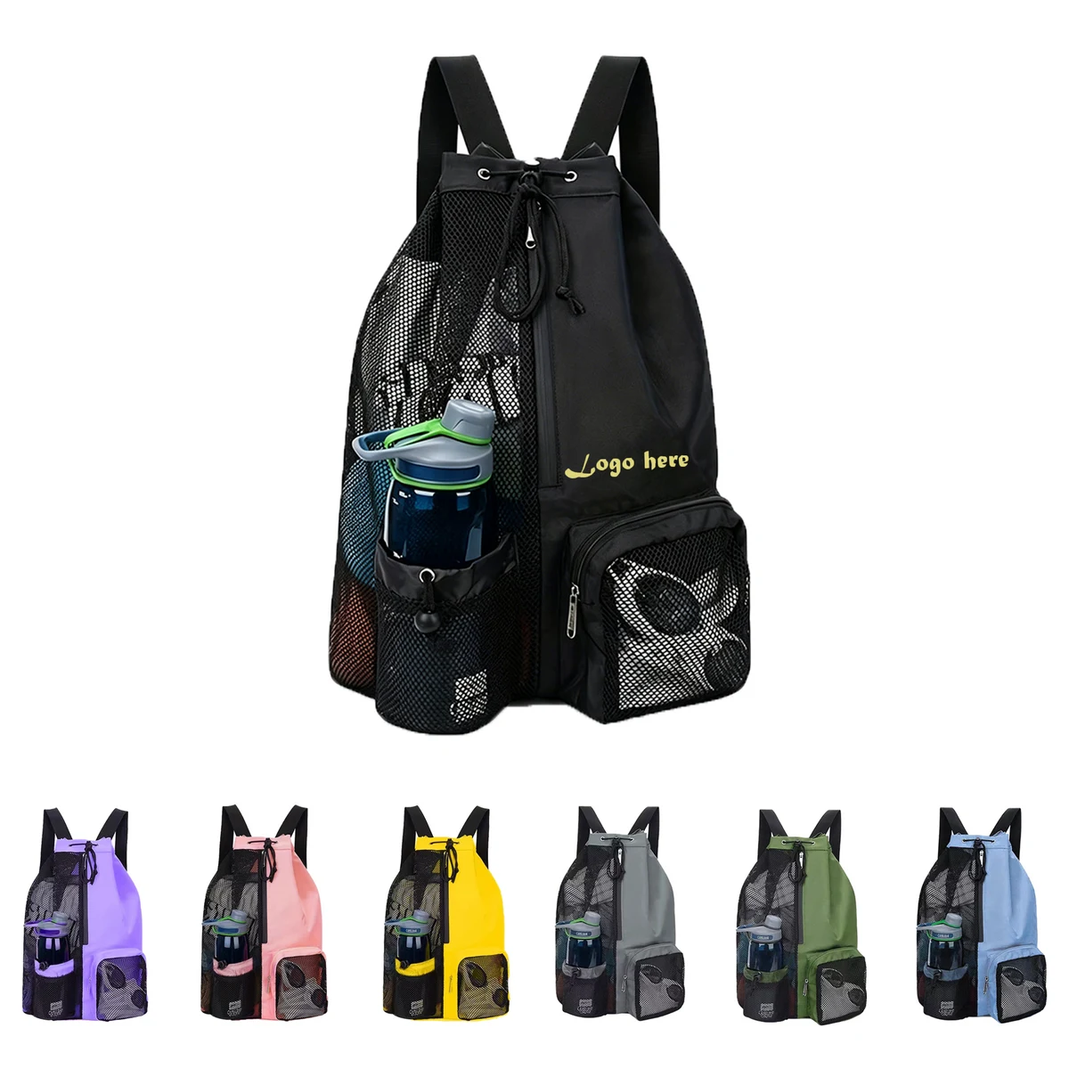 Mesh Drawstring Daypack For Outdoor Daily Outings 1