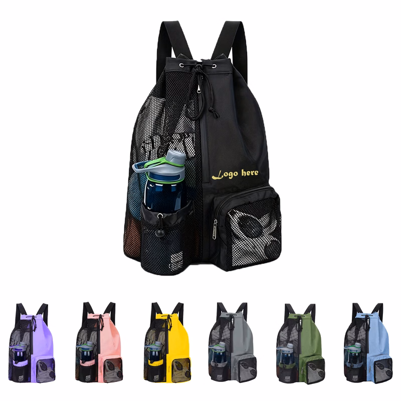 Mesh Drawstring Daypack For Outdoor Daily Outings