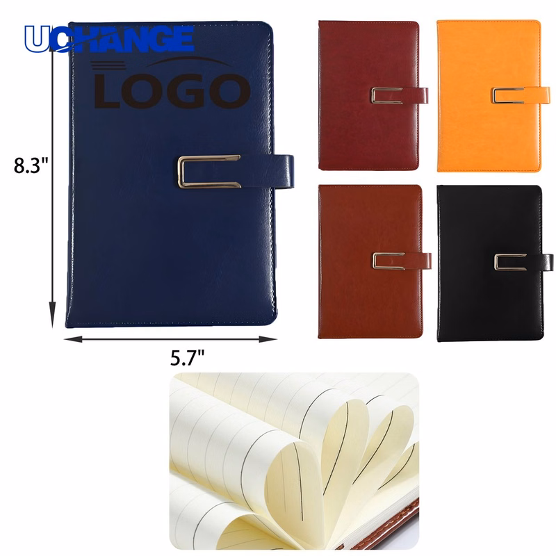 Elegant Magnetic Buckle Leather Notebook Journal for Executives