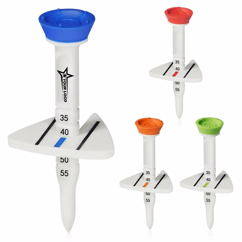 Golf Tees Adjustable Height Triangular Directional Design