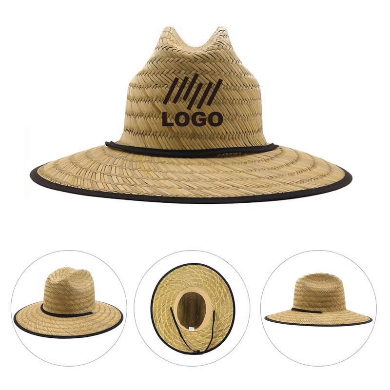 Wide Brim Straw Lifeguard Hat Headwear
