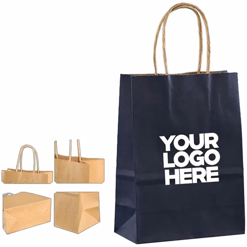 Eco-Friendly Kraft Paper Beverage Takeout Carrier Bag