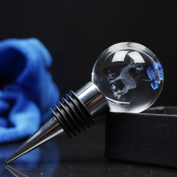 3D Crystal Circle Wine Stopper 1