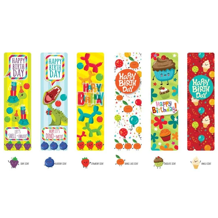 Scented Birthday Bookmarks 48 Pack 1