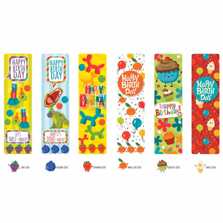 Scented Birthday Bookmarks 48 Pack