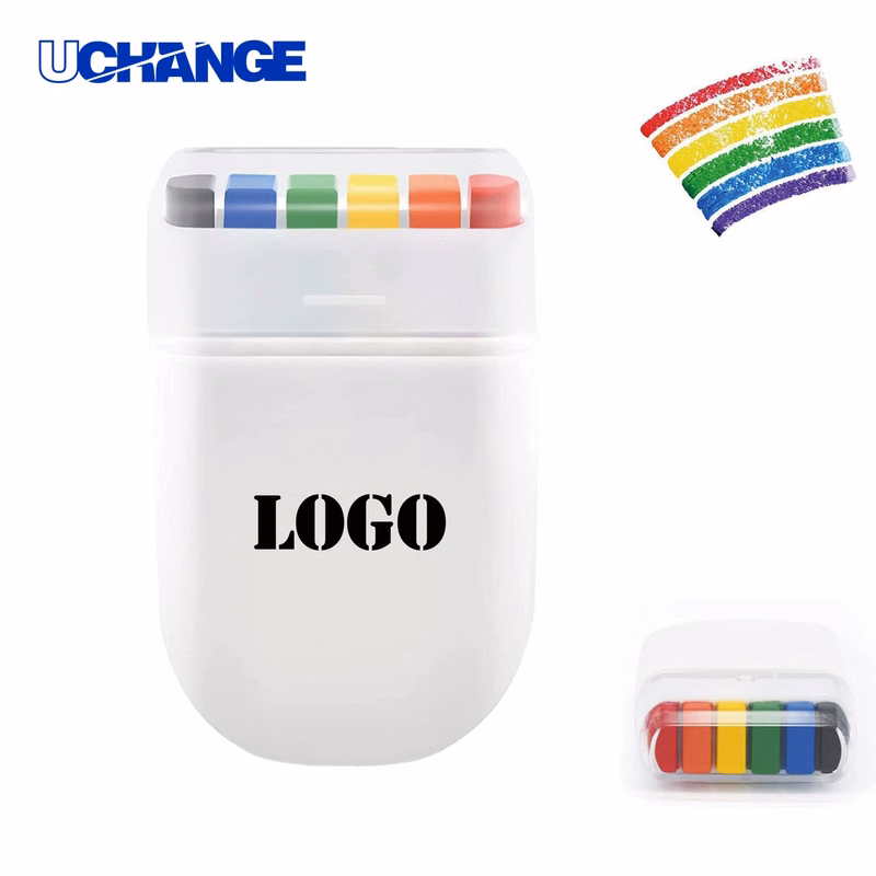 Six Colors Rainbow Fanbrush Face Paint Stick