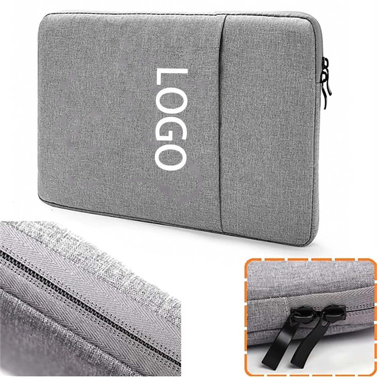 15.6" Oxford Laptop Sleeves w/ Front Accessory Pocket Zipper 1