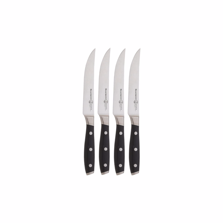 Messermeister Avanta Black POM 4-Piece Fine Edge Steak Knife Set