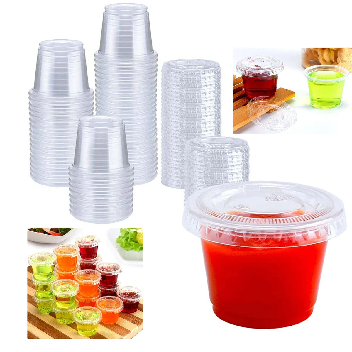 1 Ounce Jello Shot Cups with Lids 1