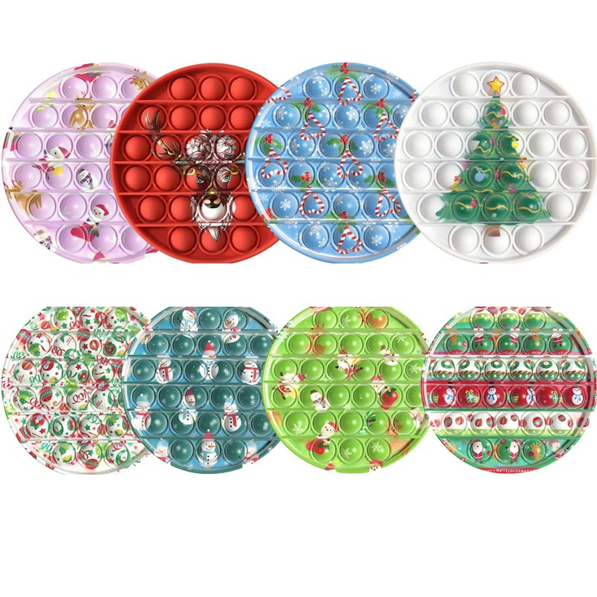 Round Full Color Print Push Pop Bubble Fidget Toy 1