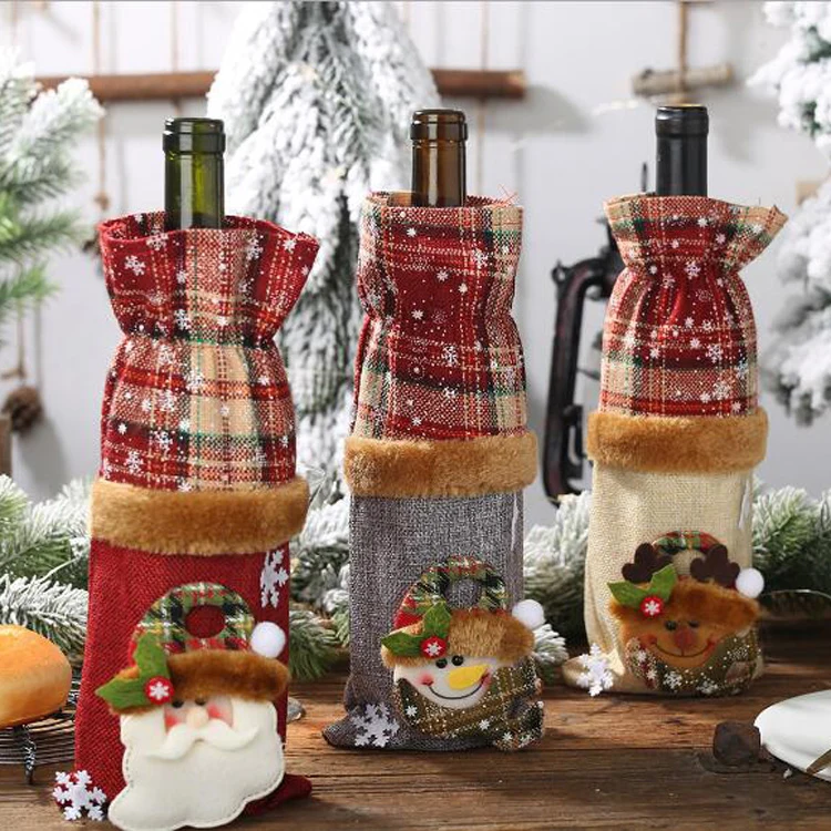 Christmas Wine Bottle Decoration Bag 1