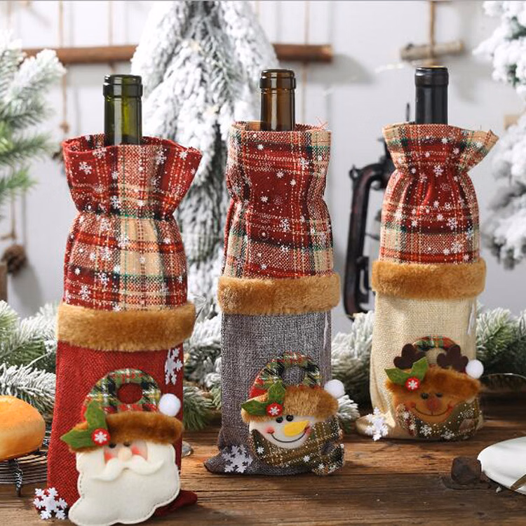 Christmas Wine Bottle Decoration Bag