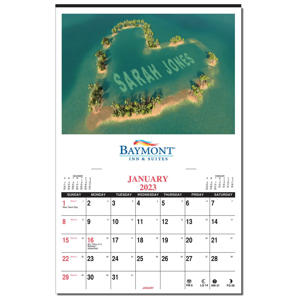 "In the Image" Budget Priced Personalized Wall Calendar 1