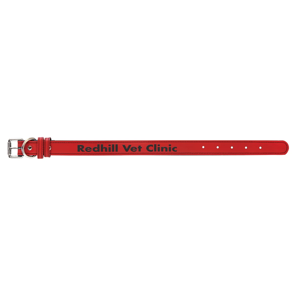19" x 1" Red Leatherette Dog Collar 1