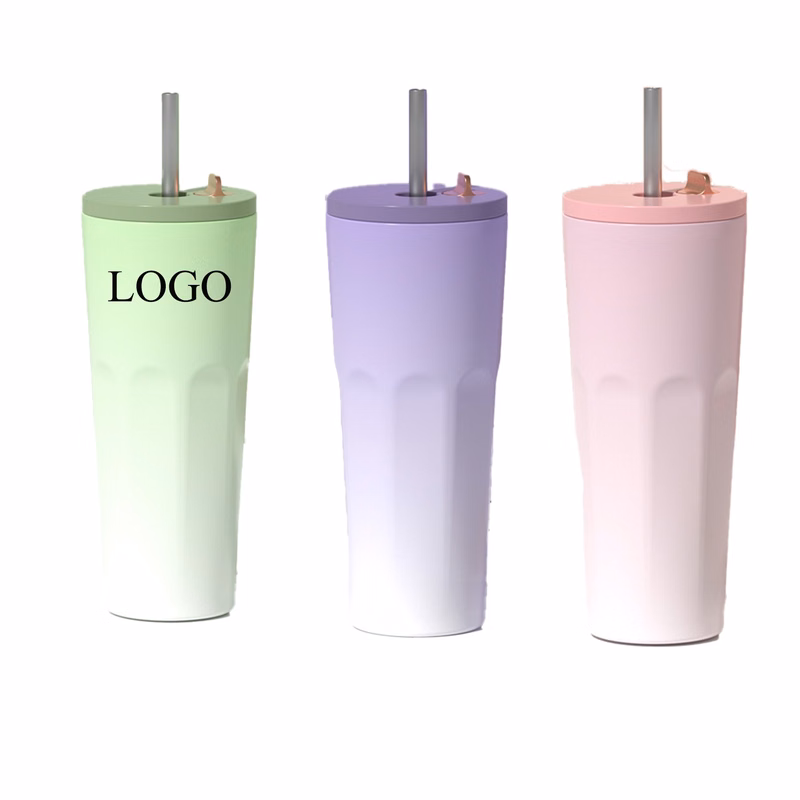 Travel Coffee Mug Tumbler With Lid And Retractable Straw