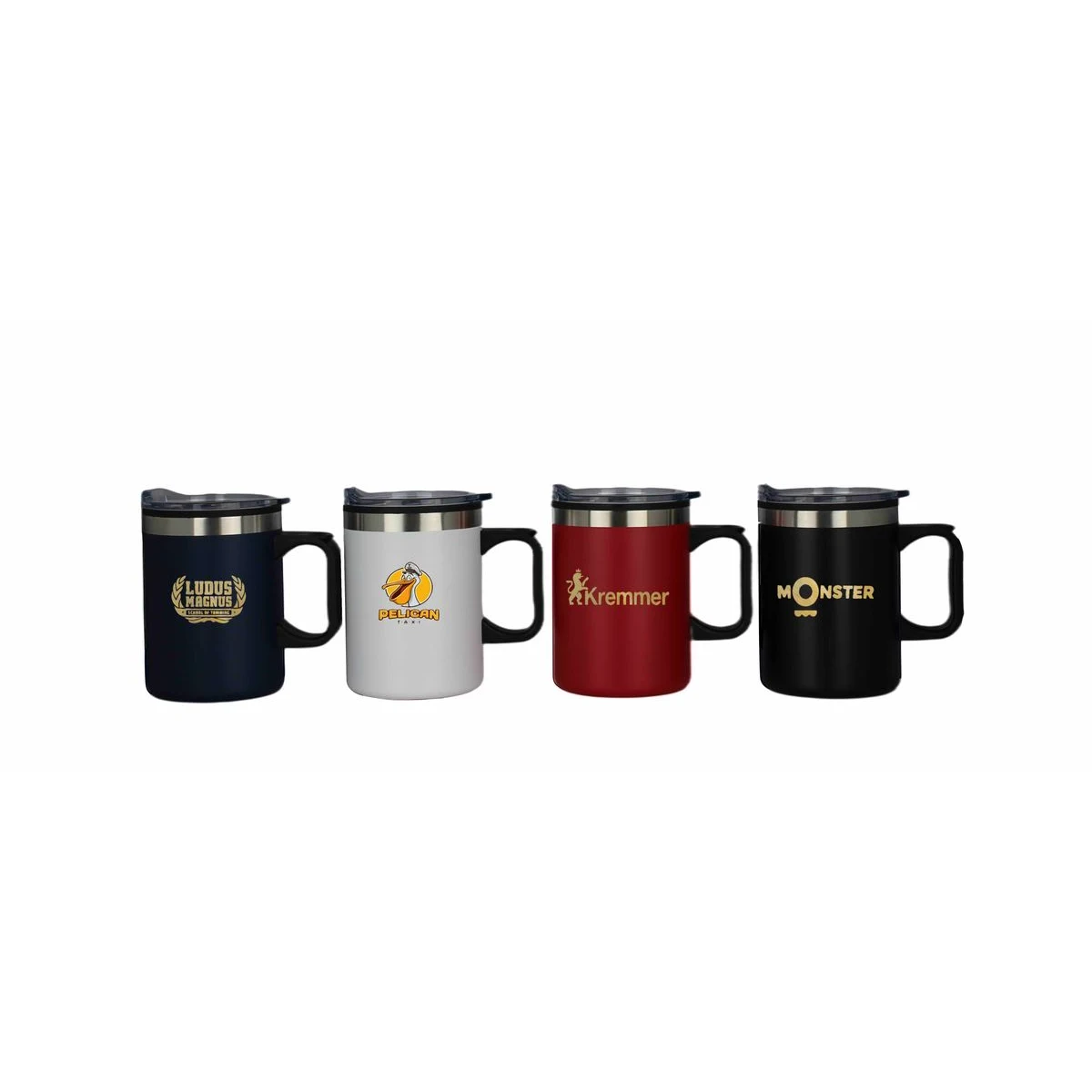 14oz Double Wall Mug with SS Outer & Plastic Liner with Handle 1