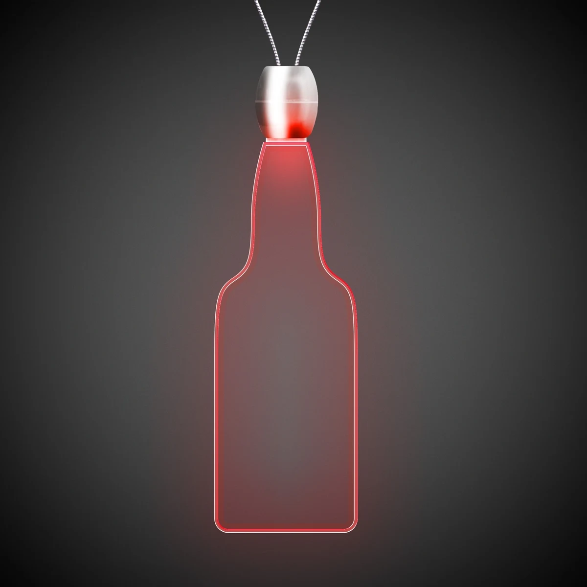 Bottle Red Light-Up Acrylic Pendant Necklace 1