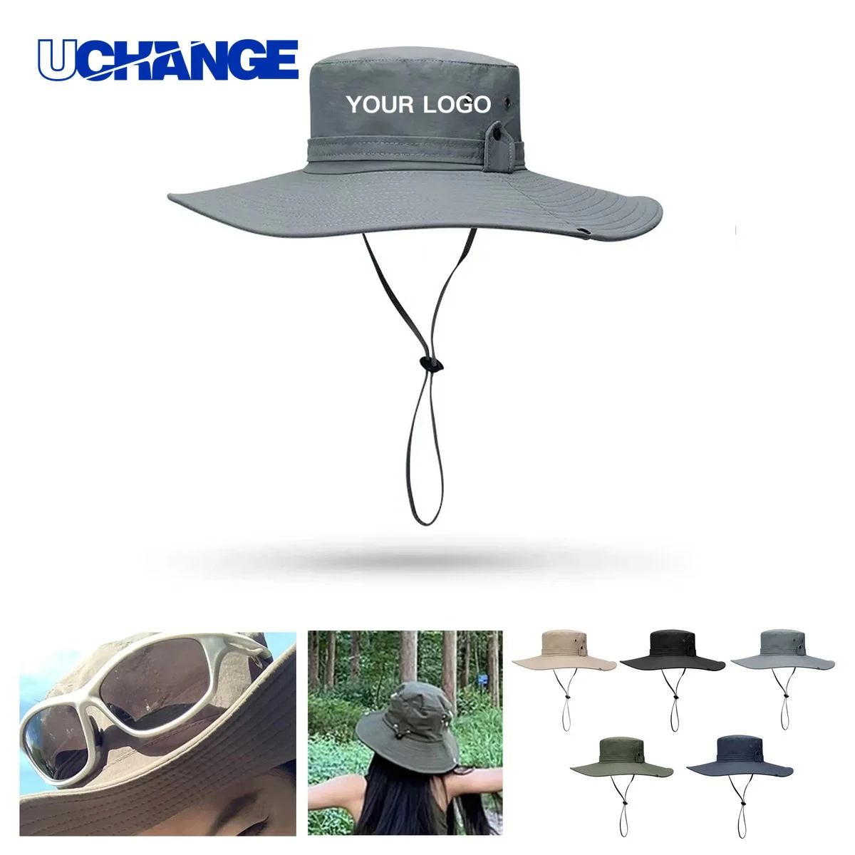 All Over Print Bucket Hat with Chin Strap for Outdoor Use 1