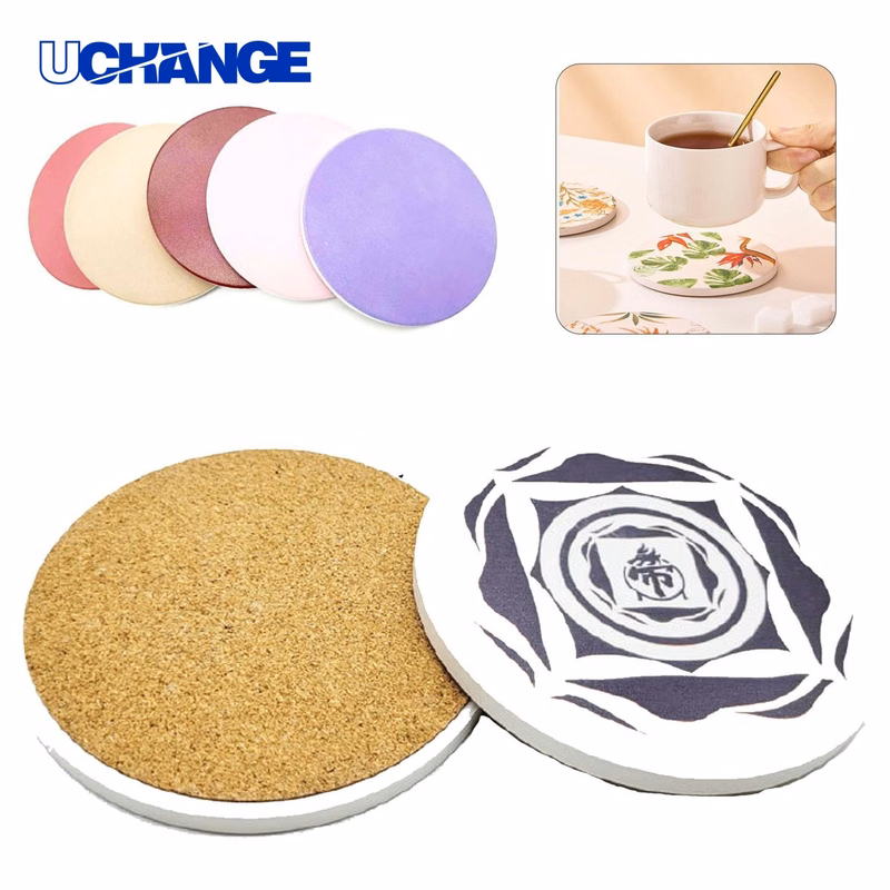 Personalized Round Ceramic Coaster Mat