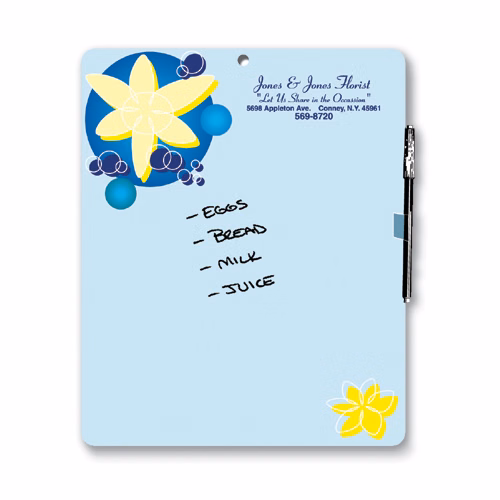 10 Mil. Write on/ Wipe off Premium Plastic Memo Board (Spot Color)