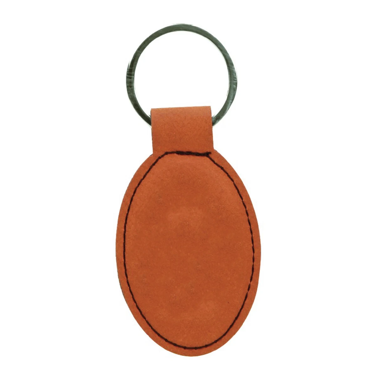 Rawhide Leatherette Oval Keychain 1